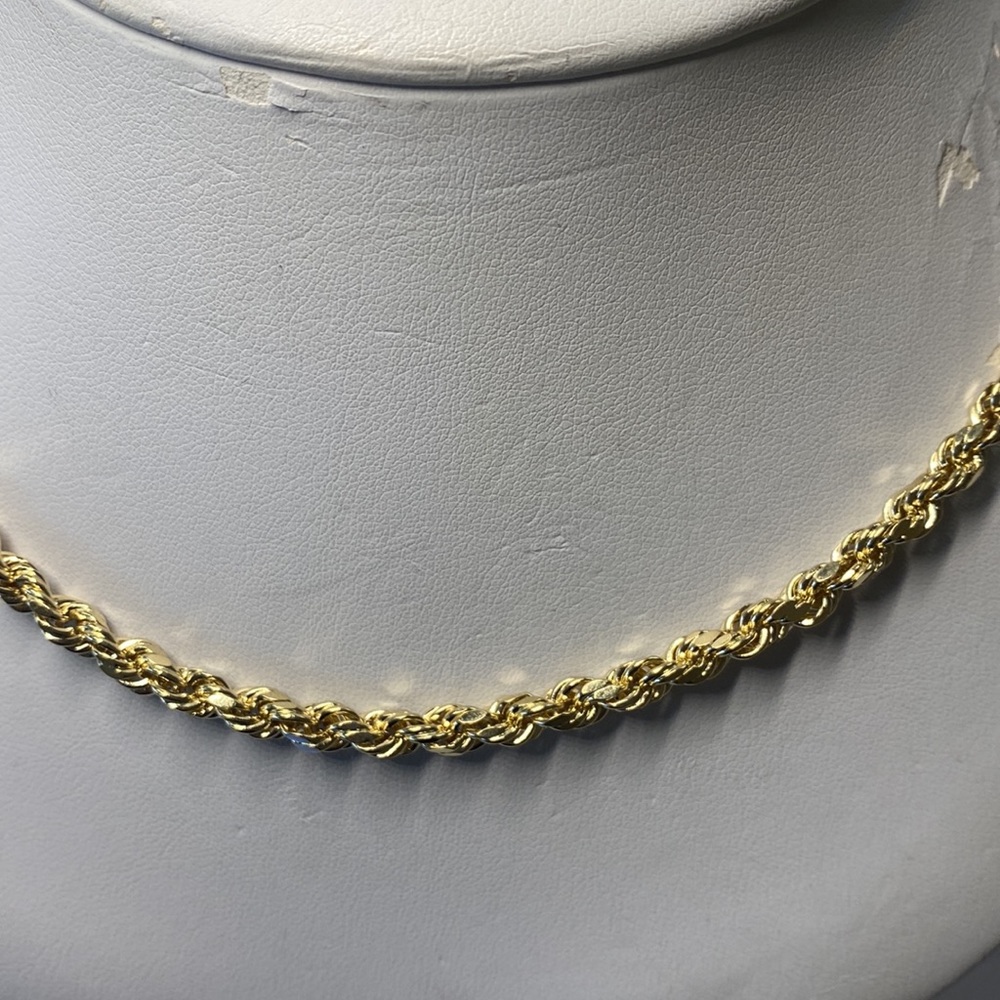 NEW 14K Gold Rope Necklace 28”